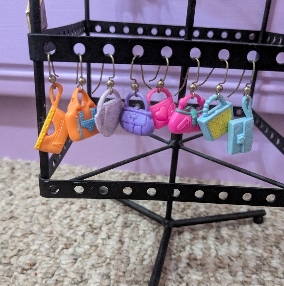 Polly pocket bag earrings